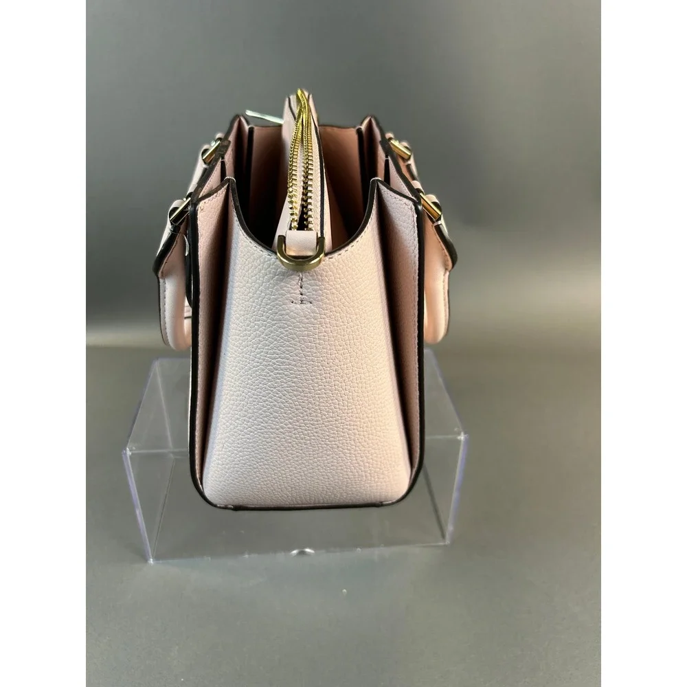 Michael Kors Pink Pebbled Leather Satchel and Dome Pouch 2-in-1 Handbag Set